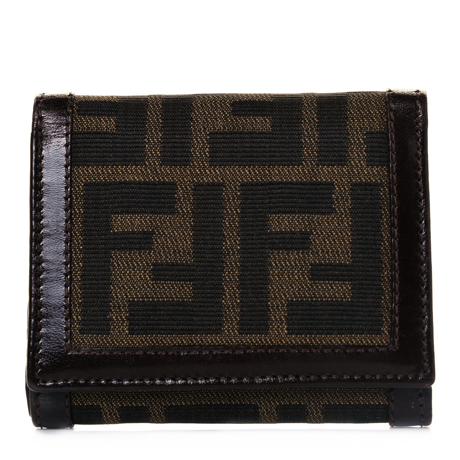 Fendi Zucca Compact Wallet Tobacco 1 of 7