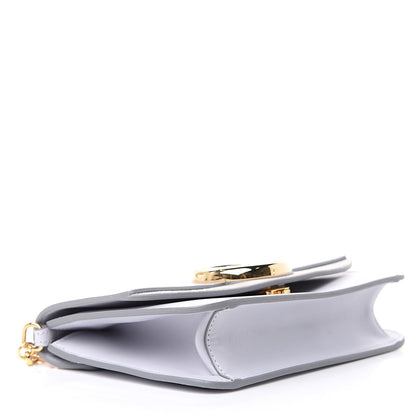 Chloe Calfskin Suede C Clutch With Chain Light Cloud 4 of 11