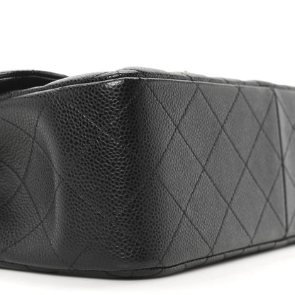 Chanel Caviar Quilted Jumbo Double Flap Black 9 of 11