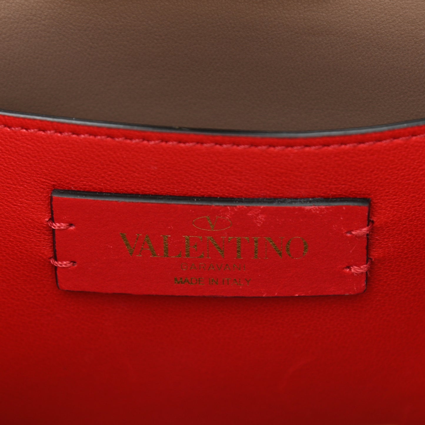 Calfskin Rockstud Mini Chain Shoulder Bag Poudre