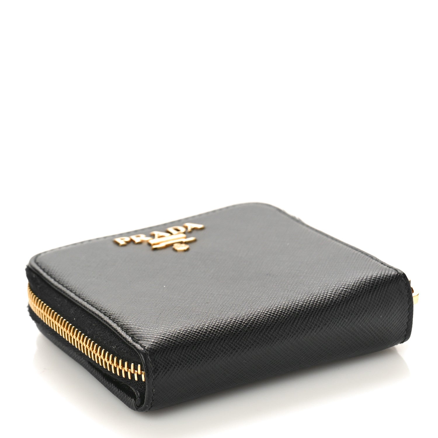 Prada Saffiano Metal Coin Purse Black 4 of 9