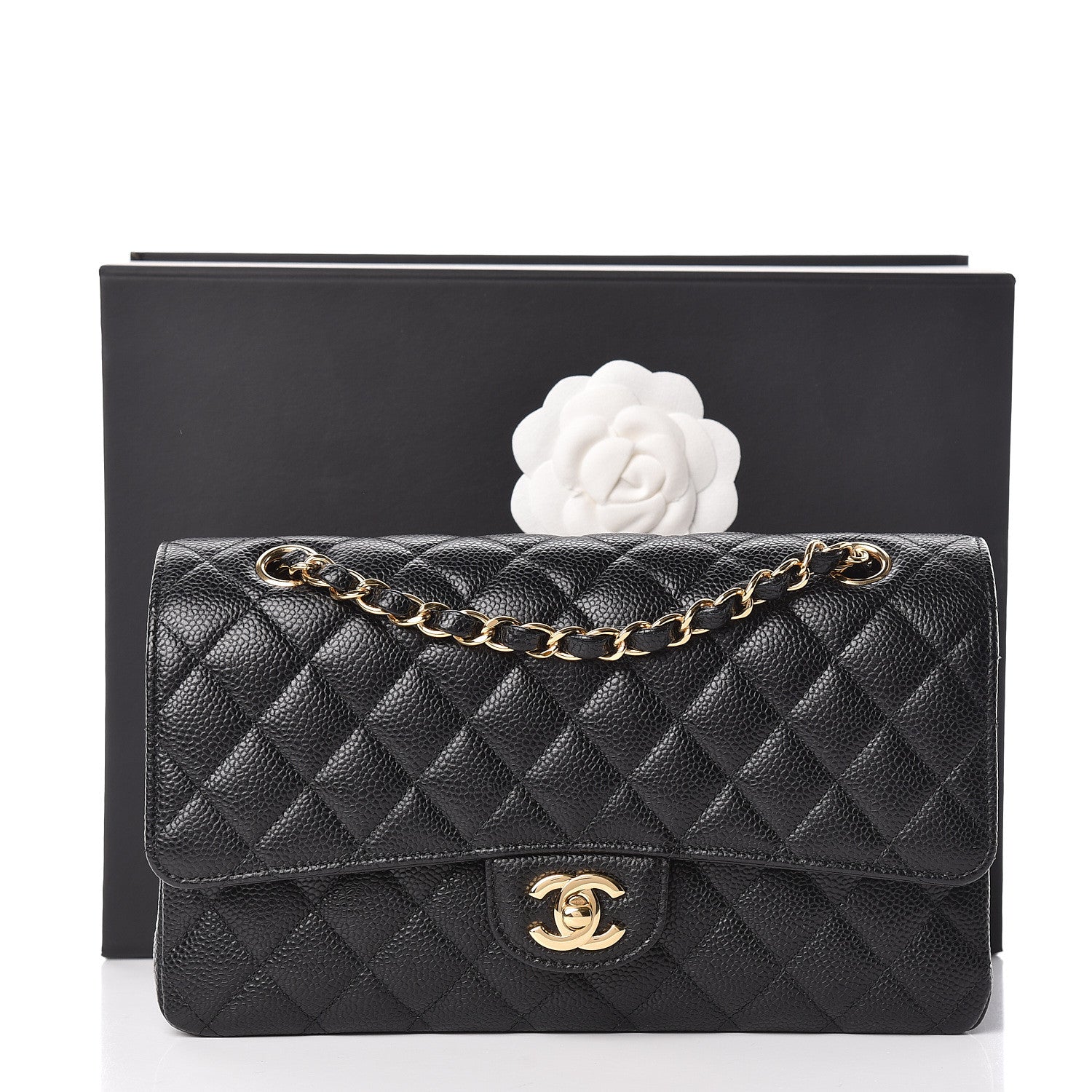 Chanel Caviar Quilted Medium Double Flap Black 11 of 11