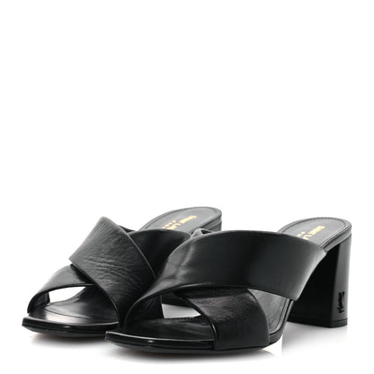 Saint Laurent Calfskin LouLou 70 Mules 39 Black 4 of 10