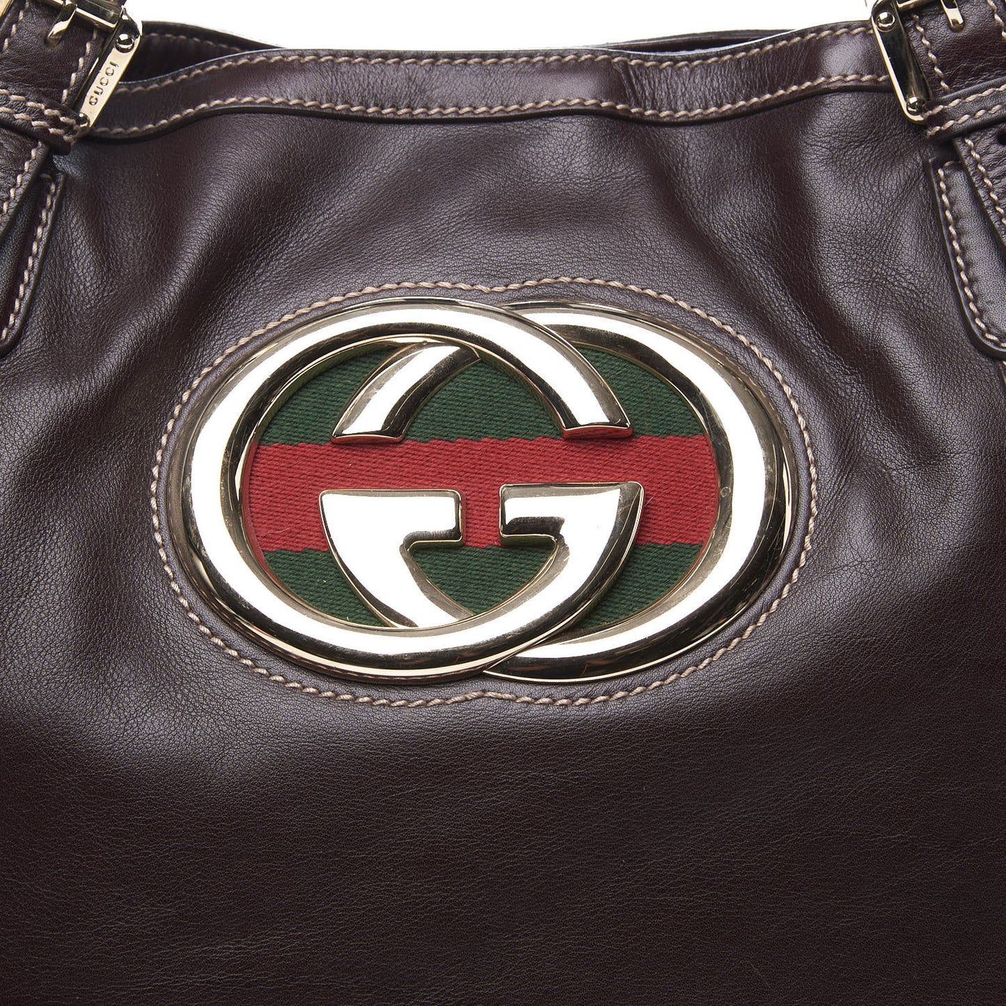 Calfskin Medium Britt Bag Dark Brown