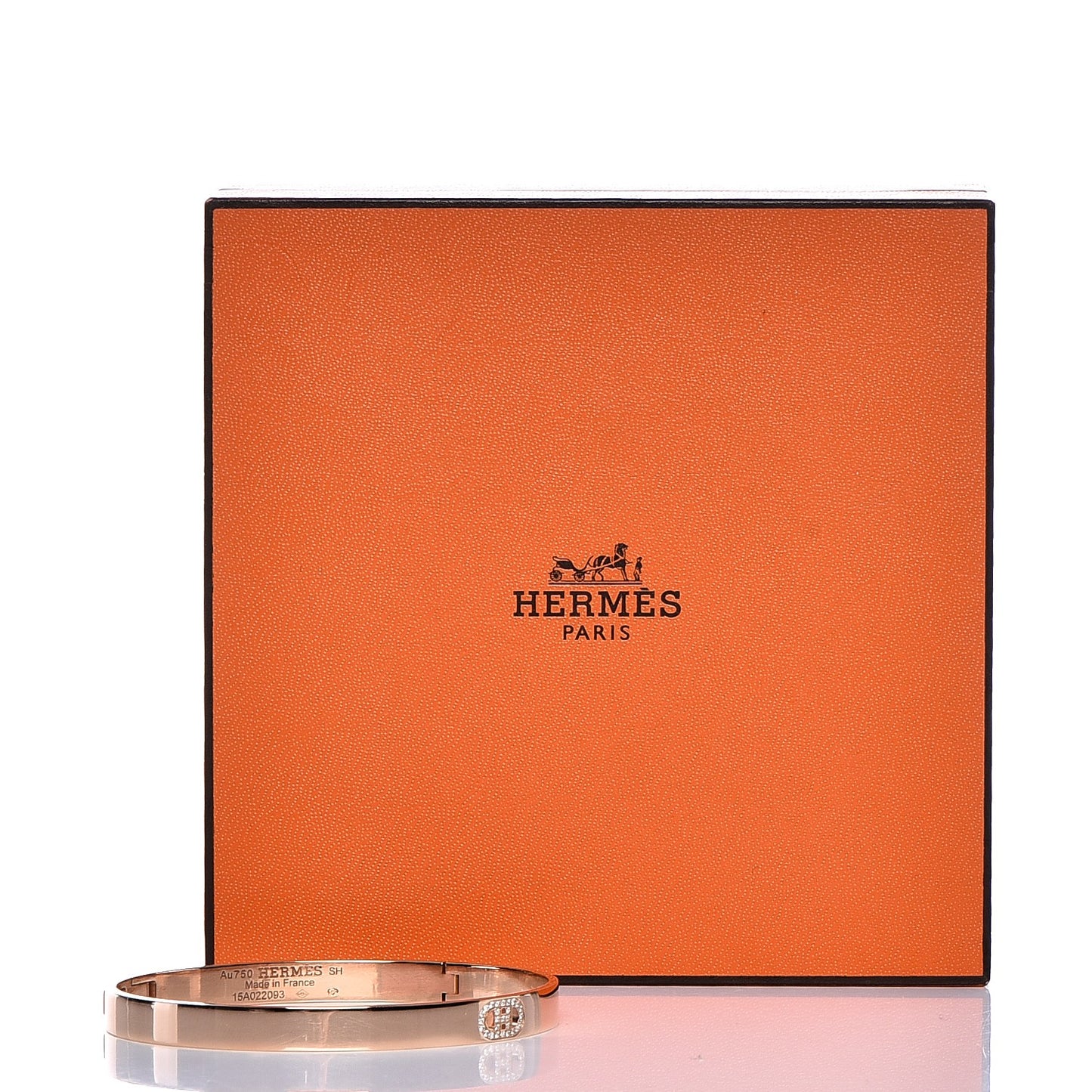 18K Rose Gold Diamond PM H D'Ancre Bracelet SH