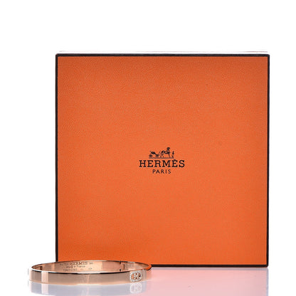 Hermes 18K Rose Gold Diamond PM H D'Ancre Bracelet SH 7 of 7