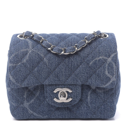 Chanel Denim CC Quilted Mini Square Flap Blue 1 of 11