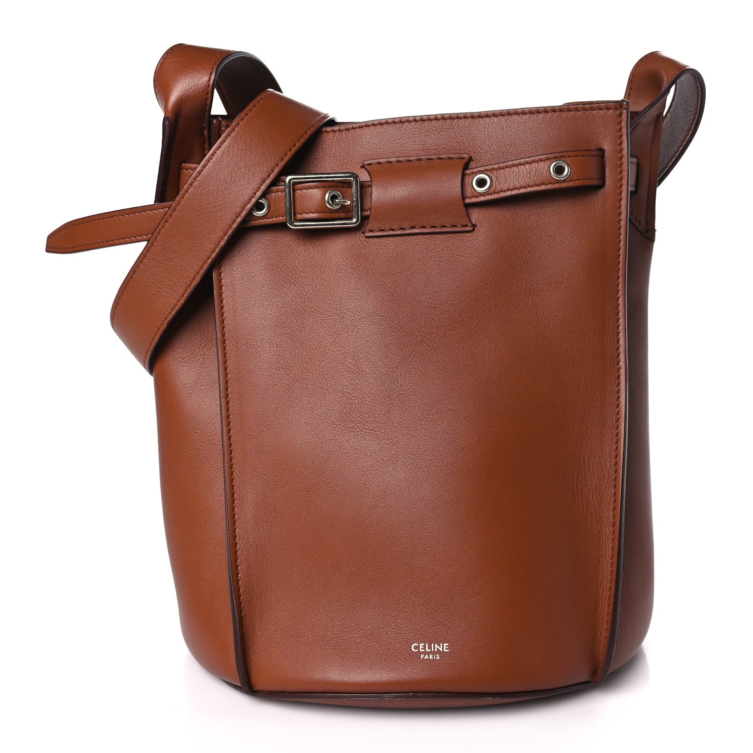 Celine Smooth Calfskin Long Strap Big Bucket Bag Tan 1 of 10
