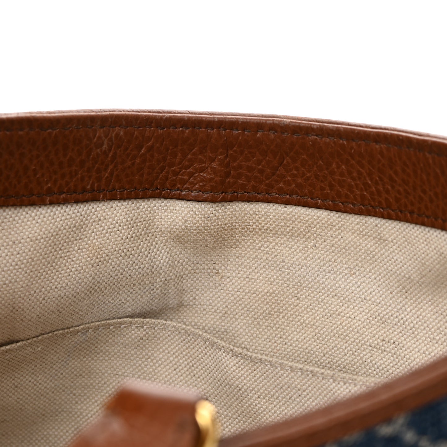 New Denim GG Monogram Calfskin Small Jackie 1961 Hobo Blue Tea Cuir