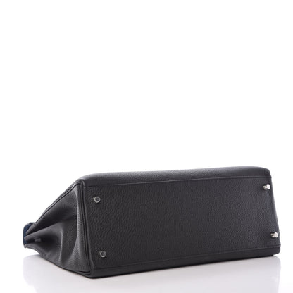 Hermes Togo Verso Kelly Retourne 35 Black Bleu Agate 4 of 40