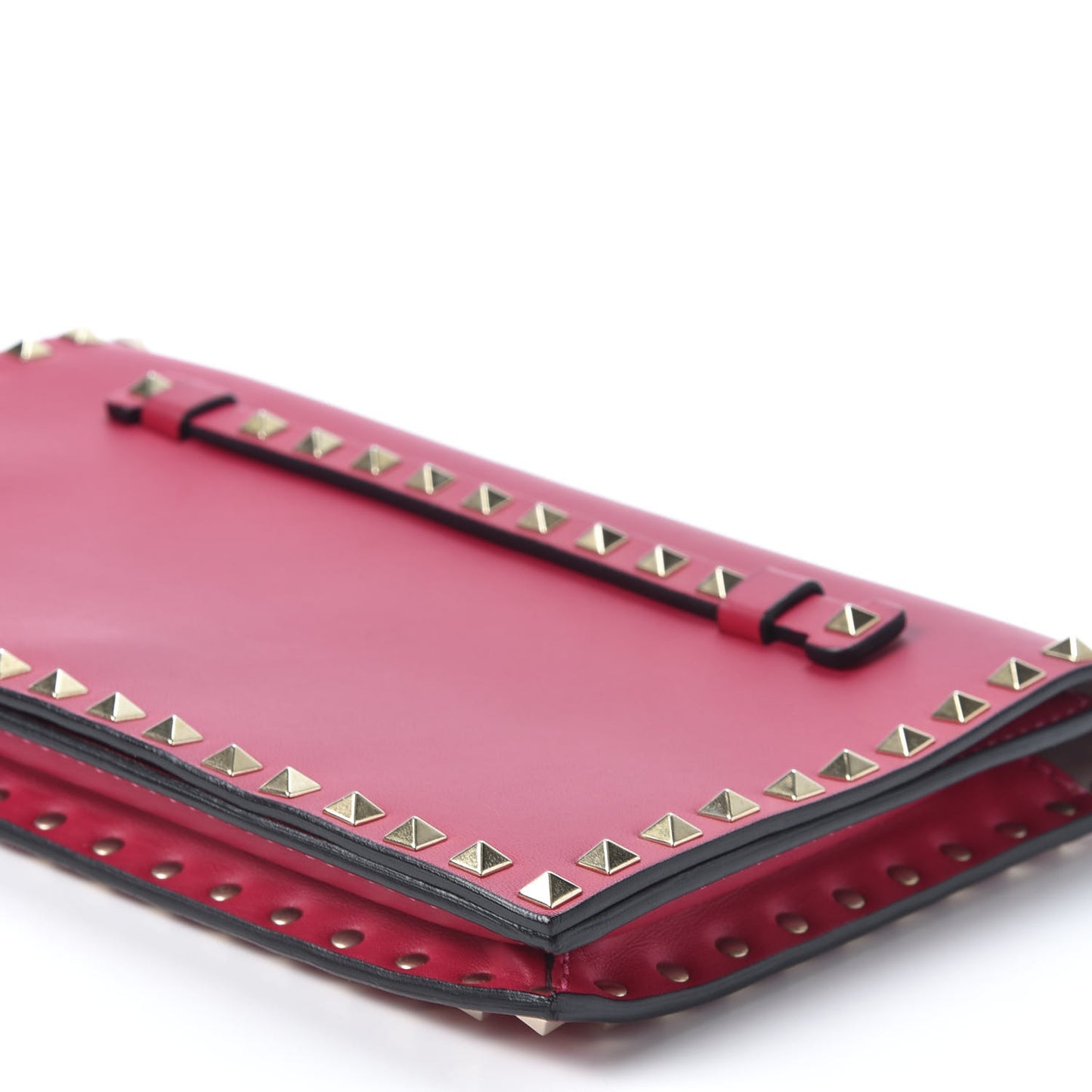 Nappa Rockstud Wristlet Clutch Cyclamin