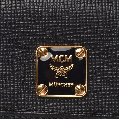 MCM Calfskin Embellished Card Holder Black 10 of 15