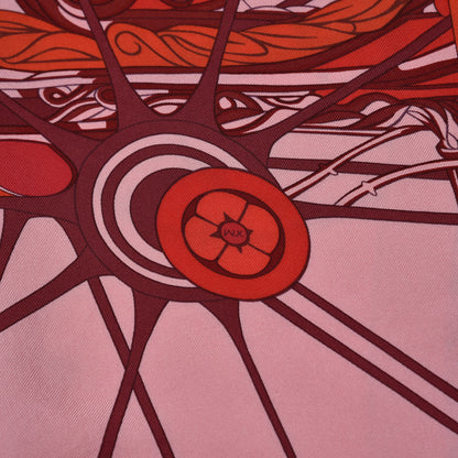 Hermes Silk Coupe De Gala Scarf 90 Rose Pale Rouge Fuchsia 6 of 6