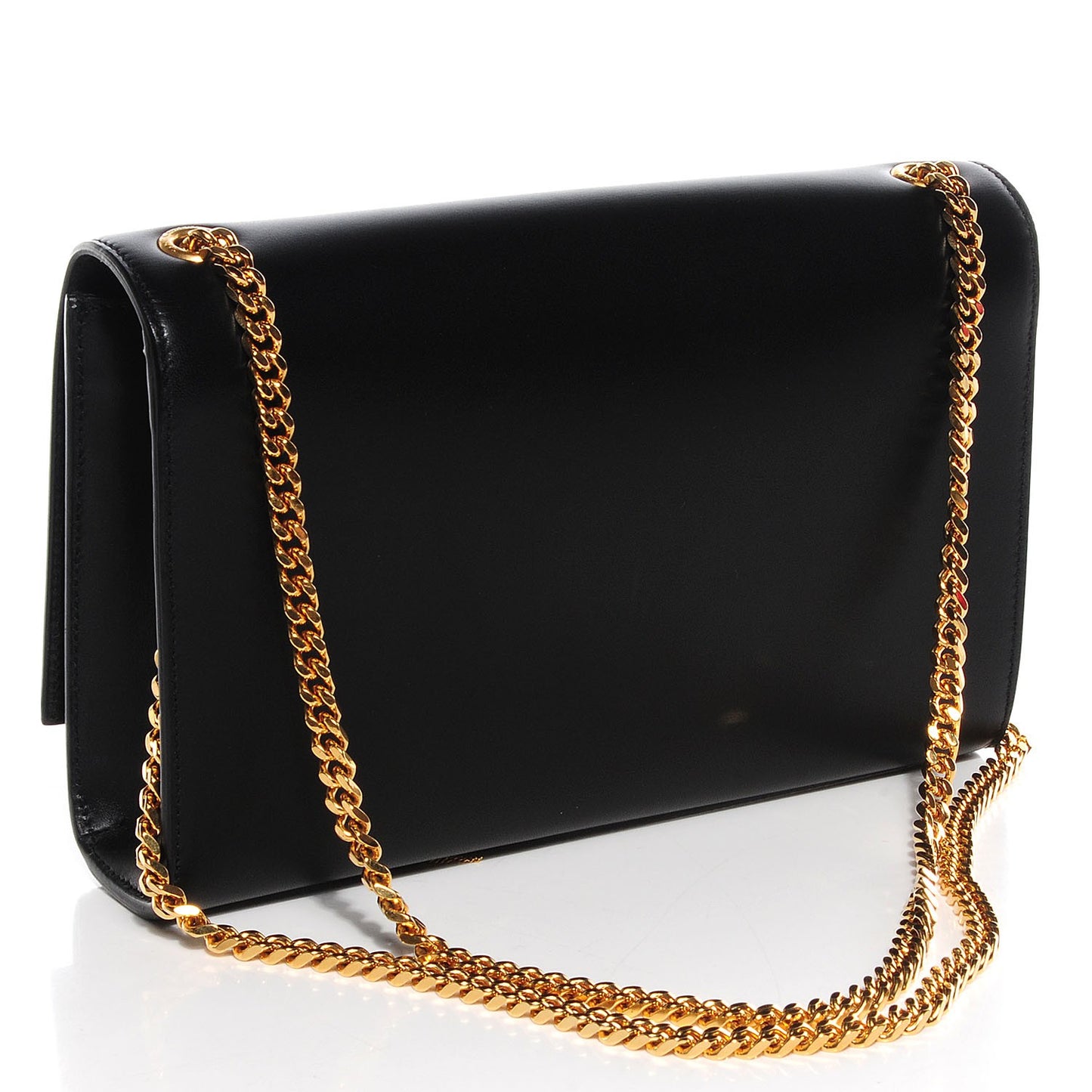 Smooth Calfskin Medium Classic Monogram Kate Tassel Satchel Black