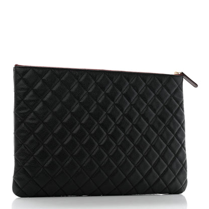Chanel Caviar Quilted Large Cosmetic Case Black 3 of 7