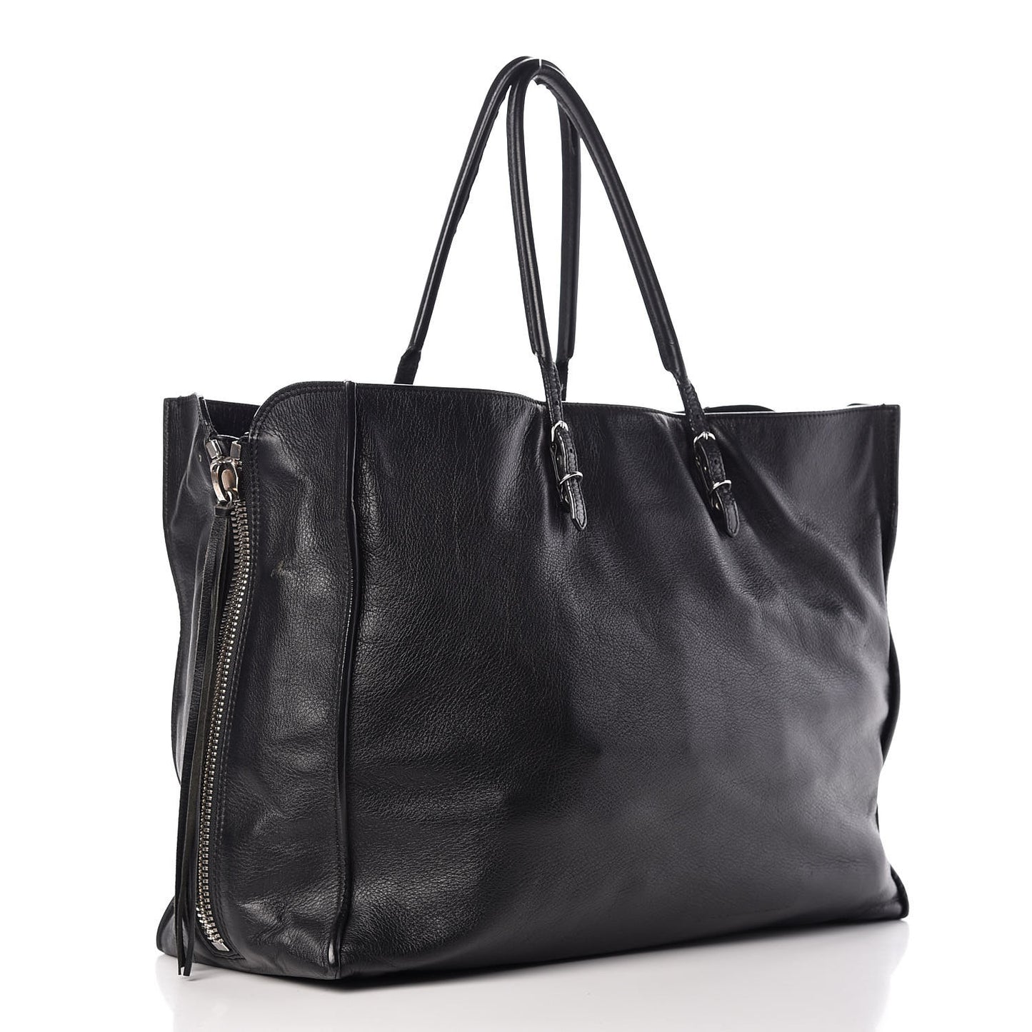 Supple Calfskin Papier A4 Tote Black