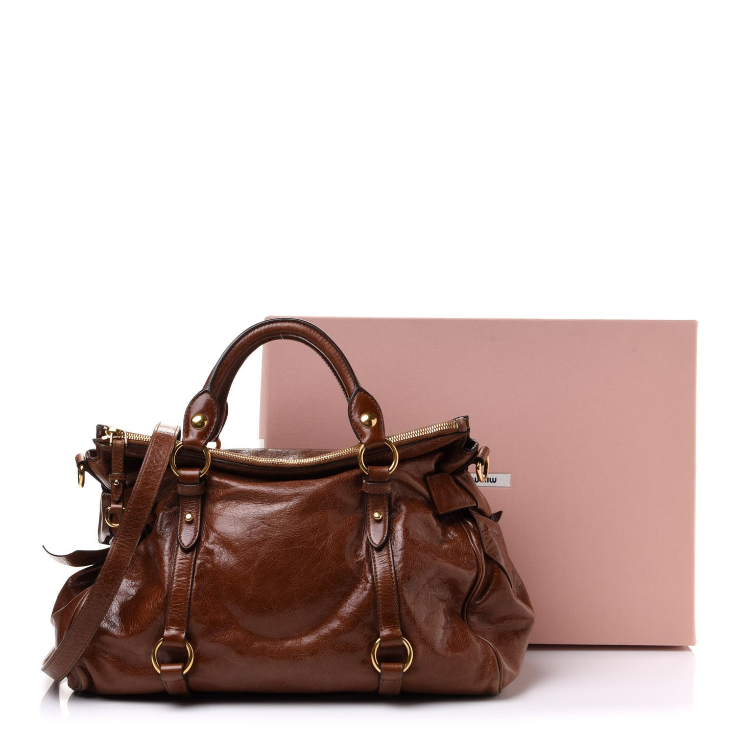 Vitello Lux Medium Bow Bag Palissandro