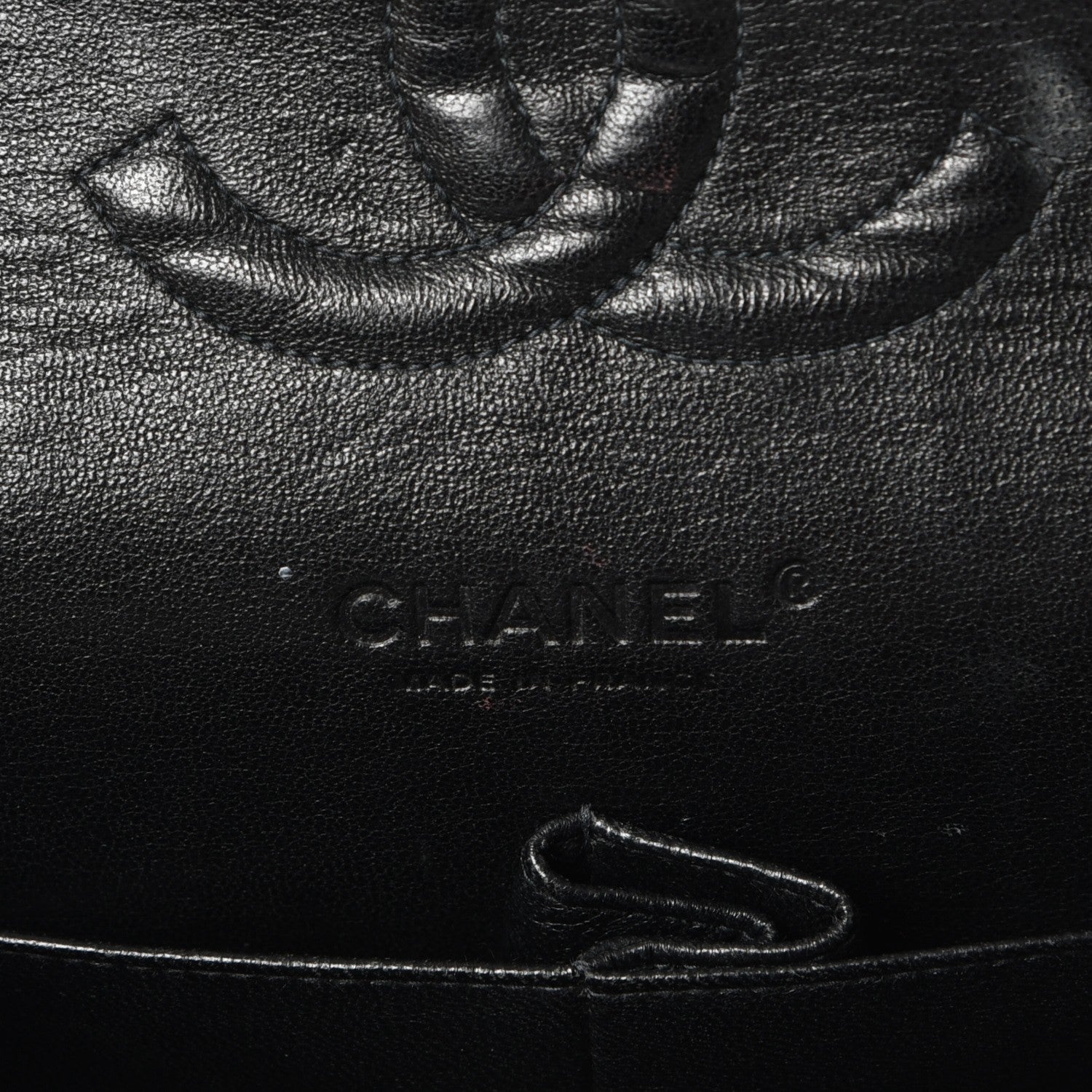 Chanel Canvas Printed Medium Double Flap Black White 7 of 17