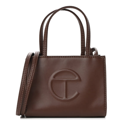 Telfar Vegan Leather Small Shopping Bag Chocolate 1 of 8