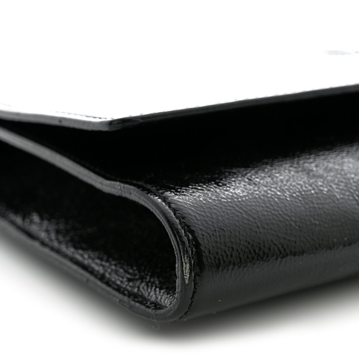 Saint Laurent Textured Patent Monogram Large Belle De Jour Clutch Black 8 of 11