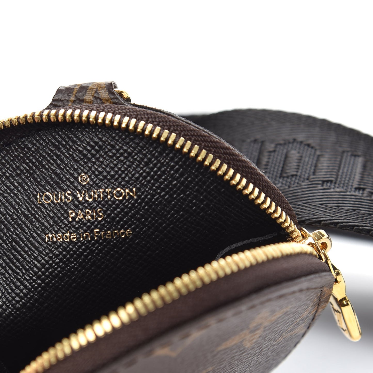 Monogram Multi Pochette Accessories Bandouliere Shoulder Strap Black