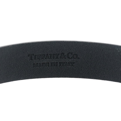 Tiffany Sterling Silver Leather Return to Tiffany Double Wrap Bracelet Blue 4 of 8