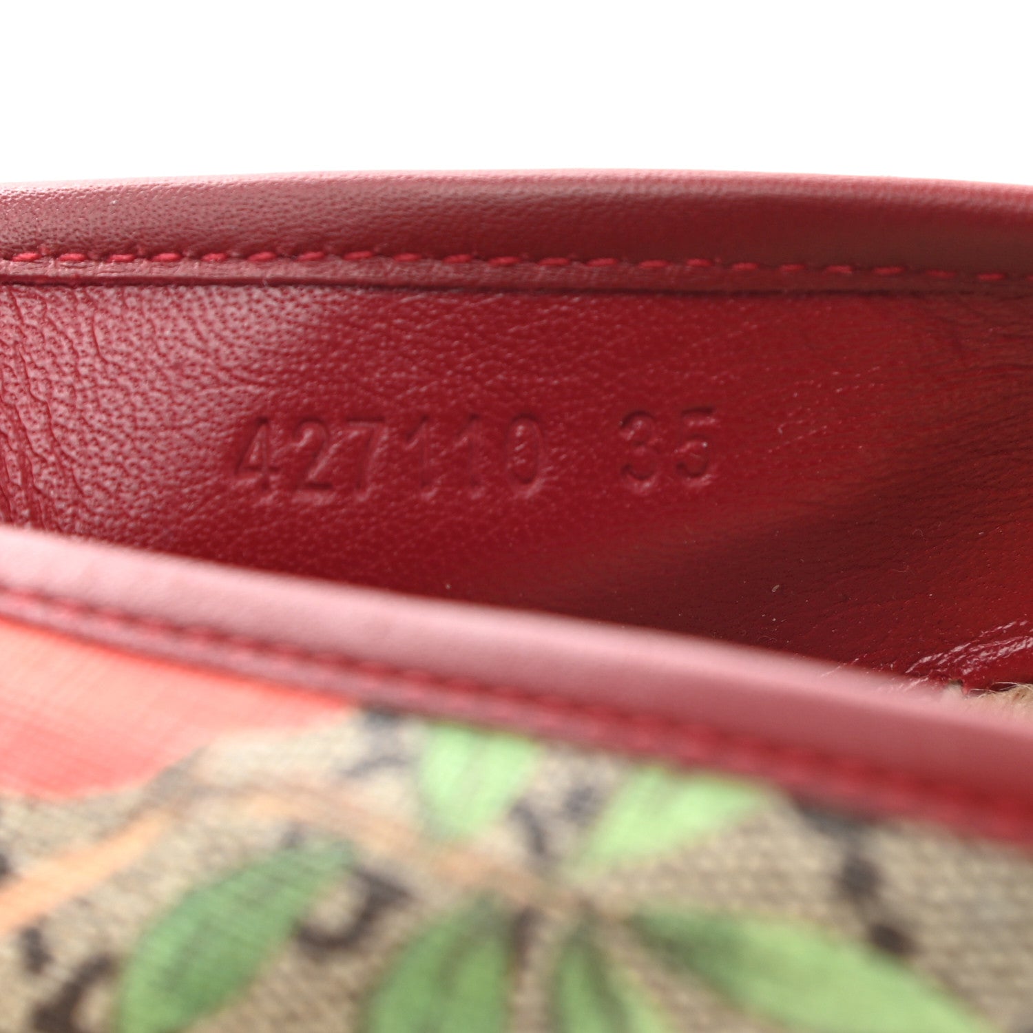 Gucci GG Supreme Monogram Tian Womens Espadrilles 35 Beige Multicolor Red 8 of 9