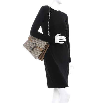Gucci GG Supreme Monogram Medium Dionysus Shoulder Bag Taupe 3 of 17