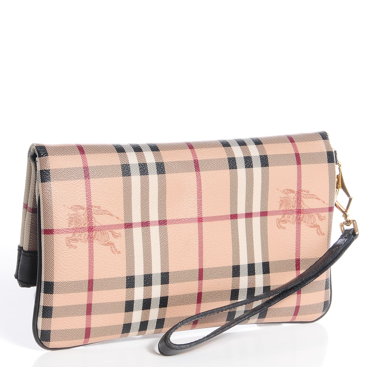 Haymarket Check Adeline Foldover Clutch Brown