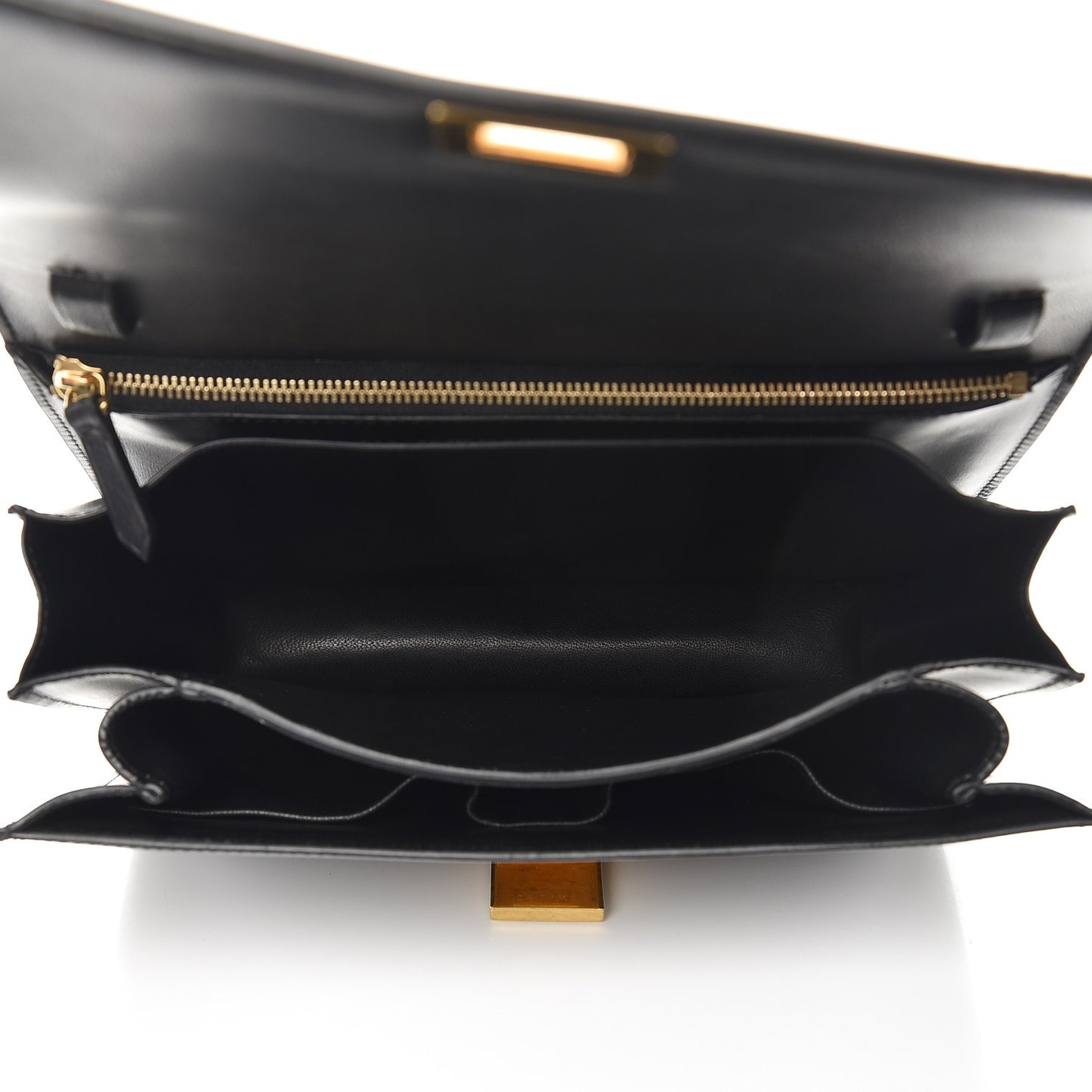 Box Calfskin Medium Classic Box Flap Bag Black