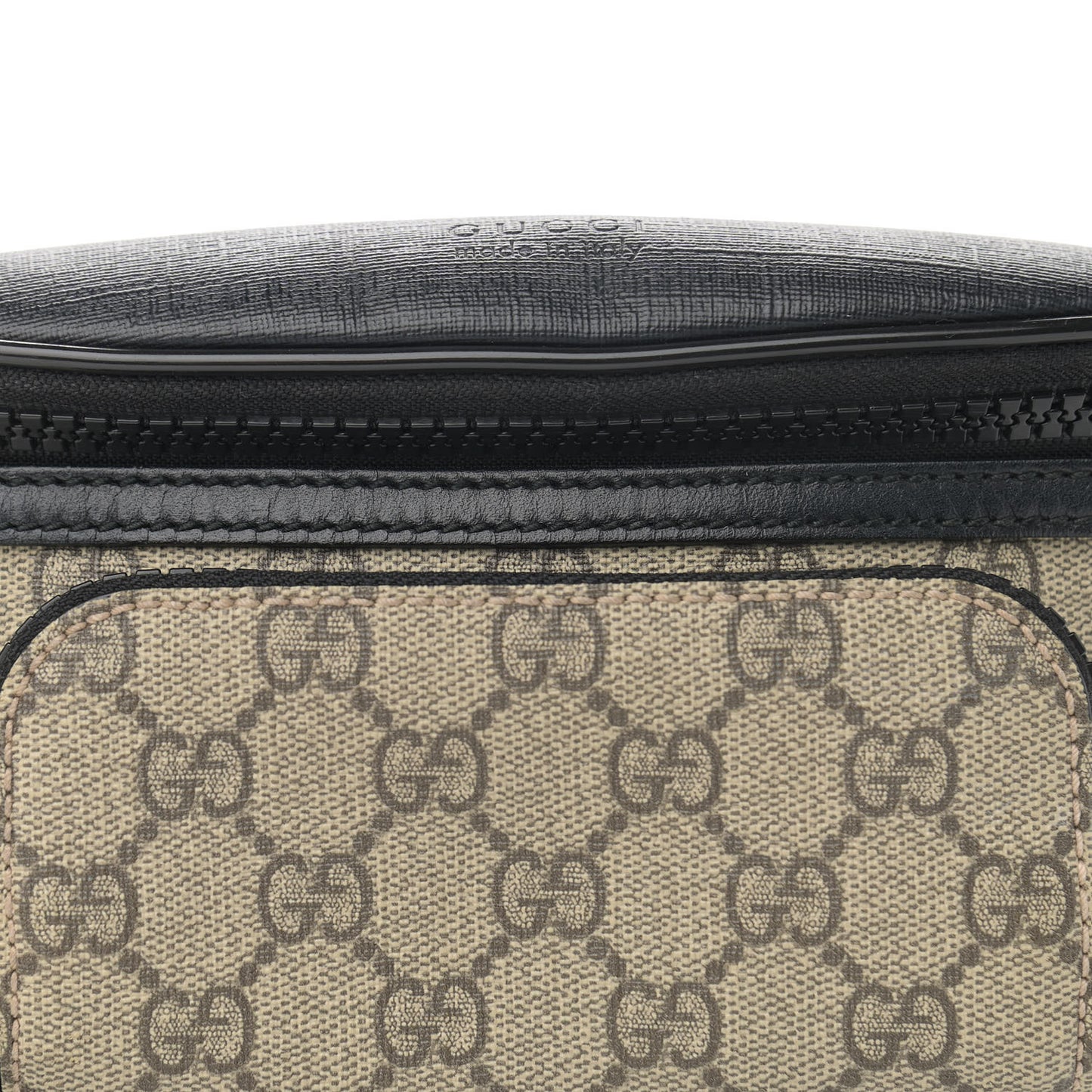 GG Supreme Monogram Belt Bag Black