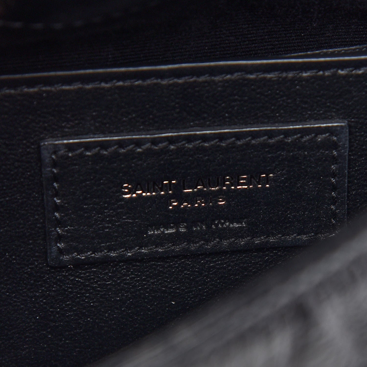 Saint Laurent Crinkled Calfskin Matelasse Monogram Baby Niki Chain Satchel Black 6 of 8