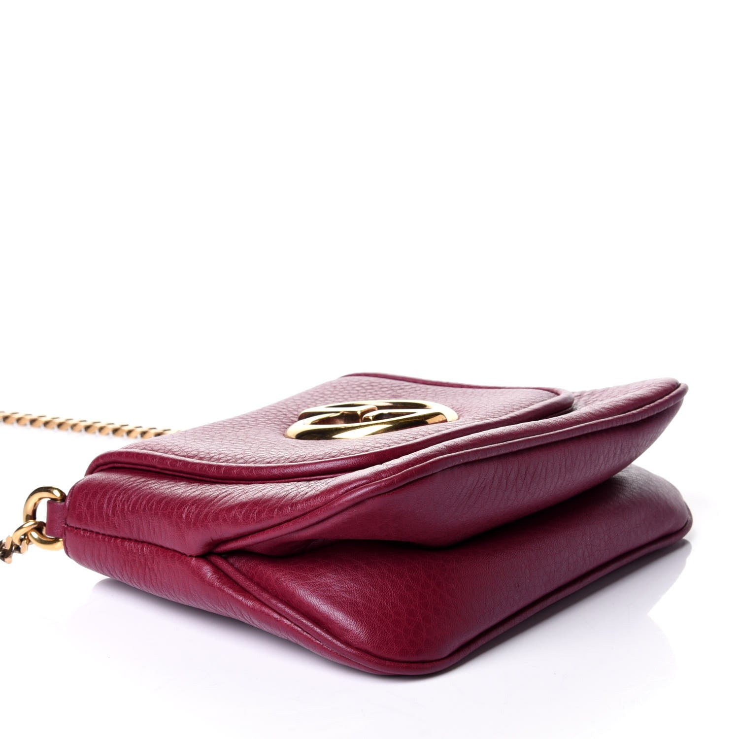 Gucci Cellarius Calfskin Small 1973 Chain Shoulder Bag Cherry Gloss 3 of 5