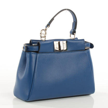 Fendi Shiny Nappa Micro Peekaboo Iconic Satchel Iris 3 of 8