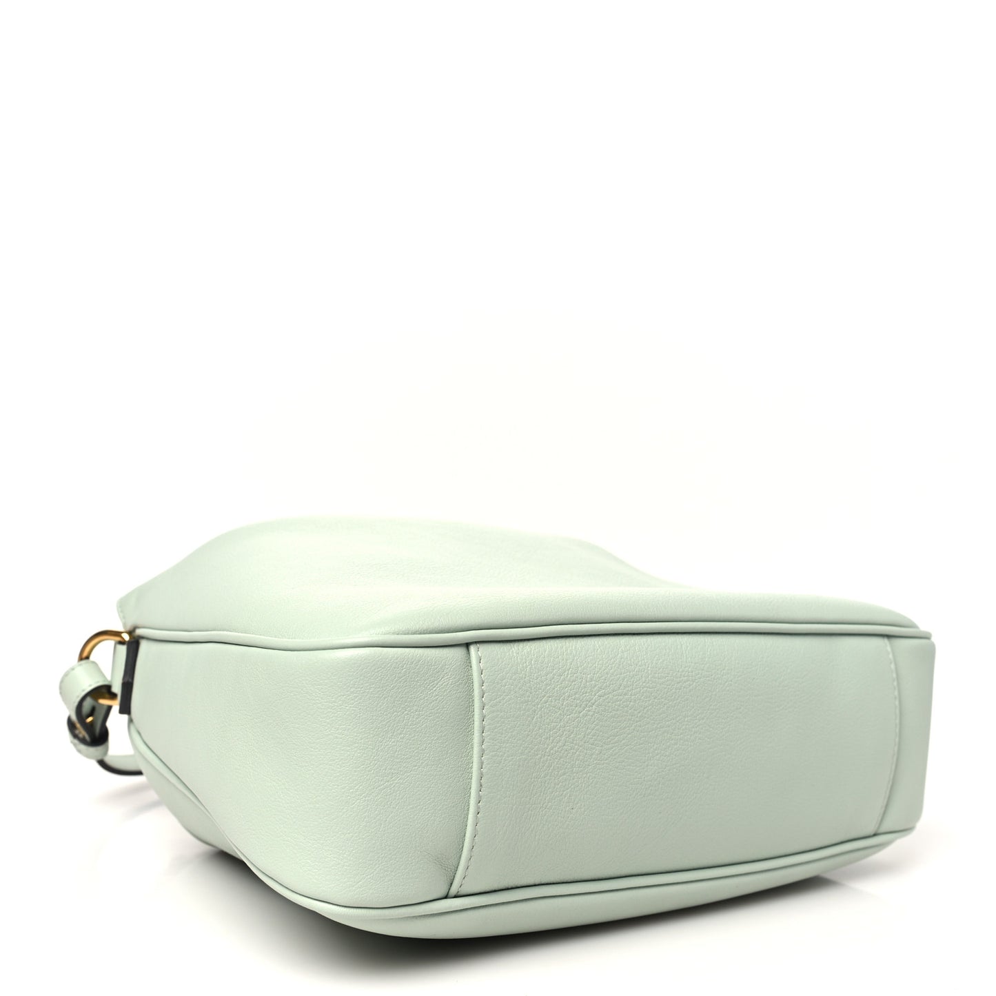 Softy Wonka Textured Dollar Calfskin Medium Diana Shoulder Bag Salvy Green