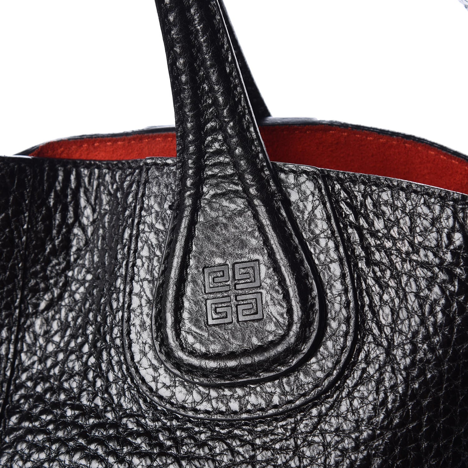 Givenchy Glazed Pebbled Calfskin North South Nightingale Black 15 of 15
