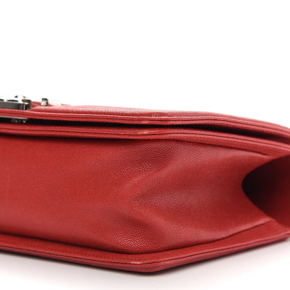 Chanel Caviar Quilted Medium Boy Flap Red 9 of 9