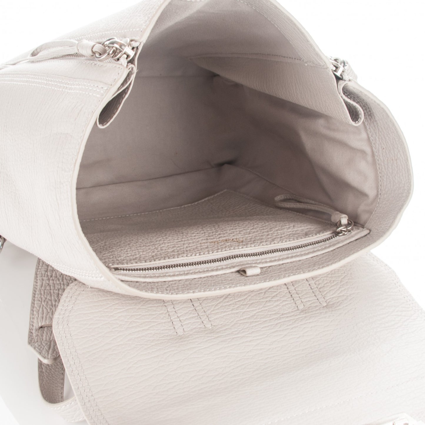3.1 Textured Calfskin Pashli Backpack Feather
