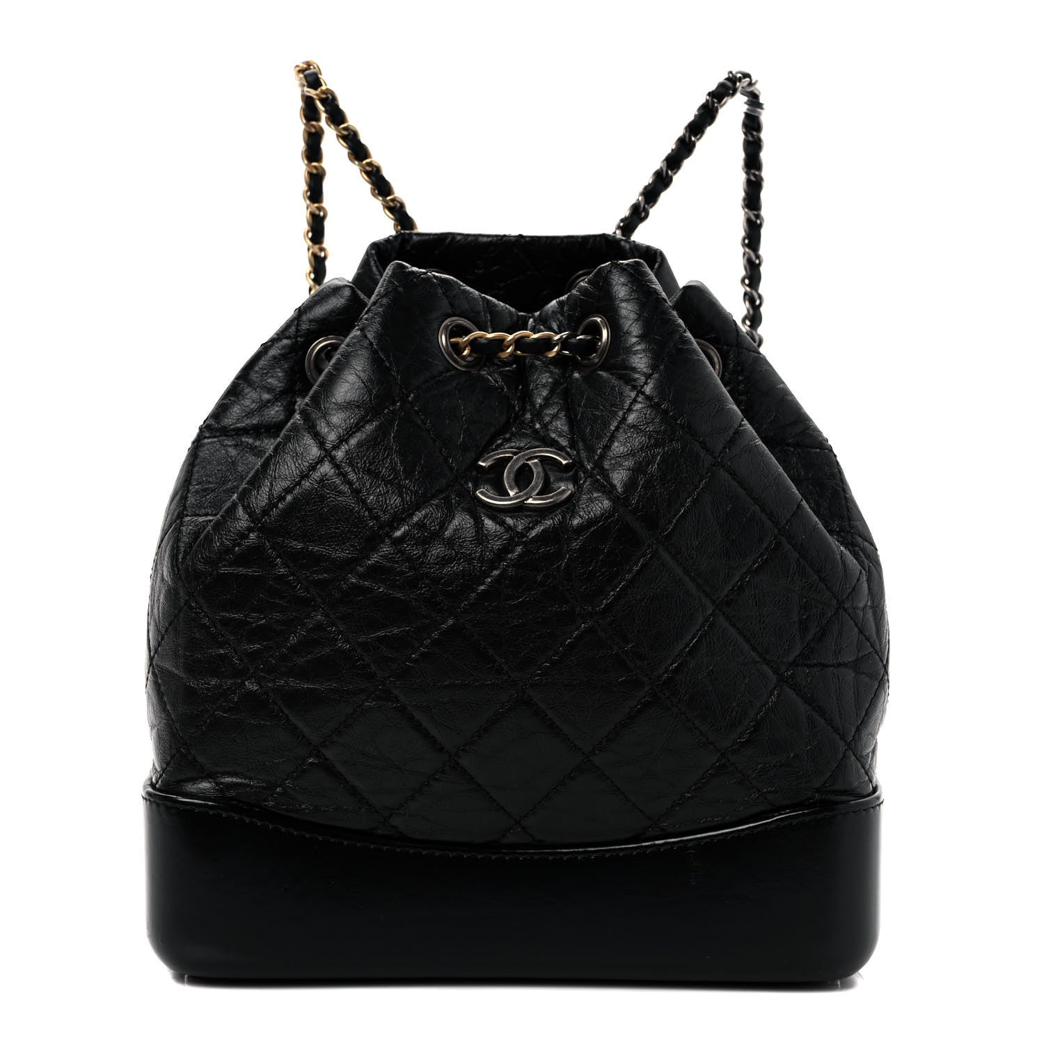 Chanel Aged Calfskin Quilted Small Gabrielle Backpack Black 1 of 11
