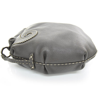Fendi Calfskin Romano Selleria Biga Hobo Dark Brown 5 of 10