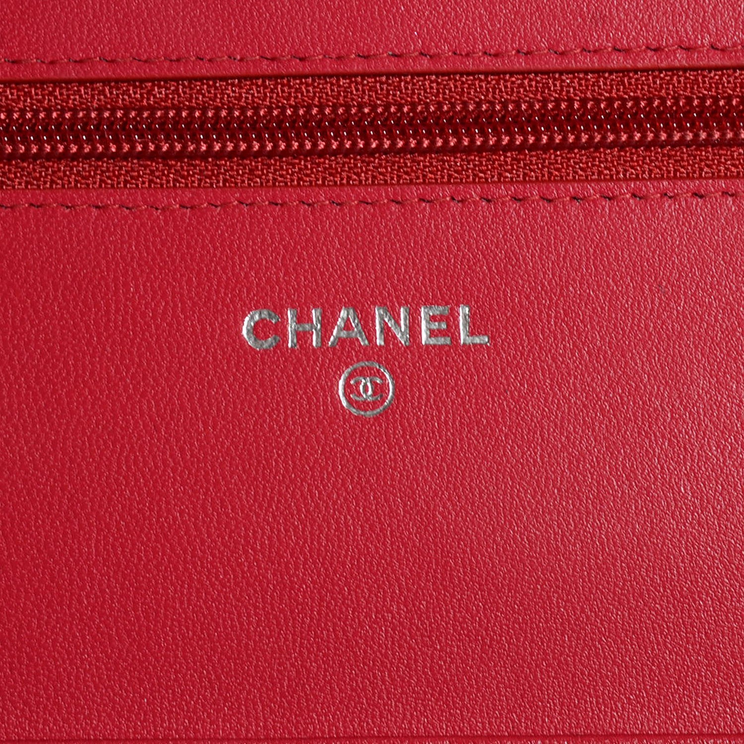 Chanel Lambskin Quilted Wallet On Chain WOC Dark Pink 5 of 7