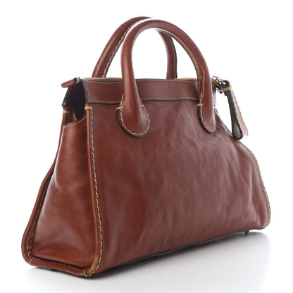 Chloe Calfskin Edith Satchel Ecureil Brown 2 of 10