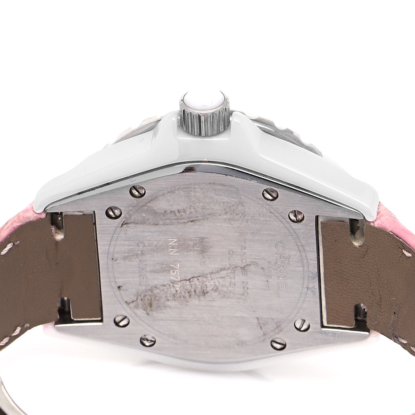 Stainless Steel Alligator Pink Sapphire 33mm J12 Quartz Watch