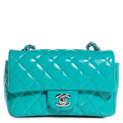Chanel Patent Quilted Mini Flap Green 1 of 8