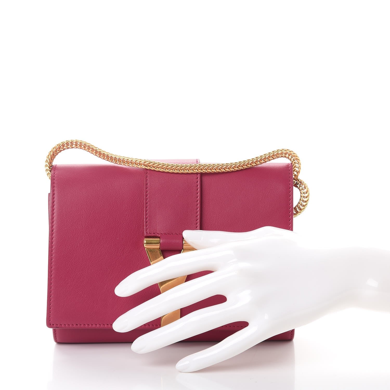 Saint Laurent Calfskin Small Classic Y Satchel Fuchsia 3 of 14