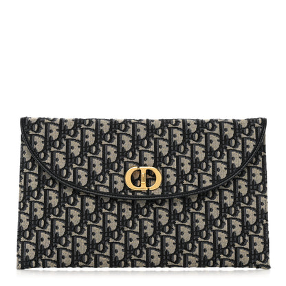 Christian Dior Oblique 30 Montaigne Avenue Pouch With Flap Blue 1 of 6