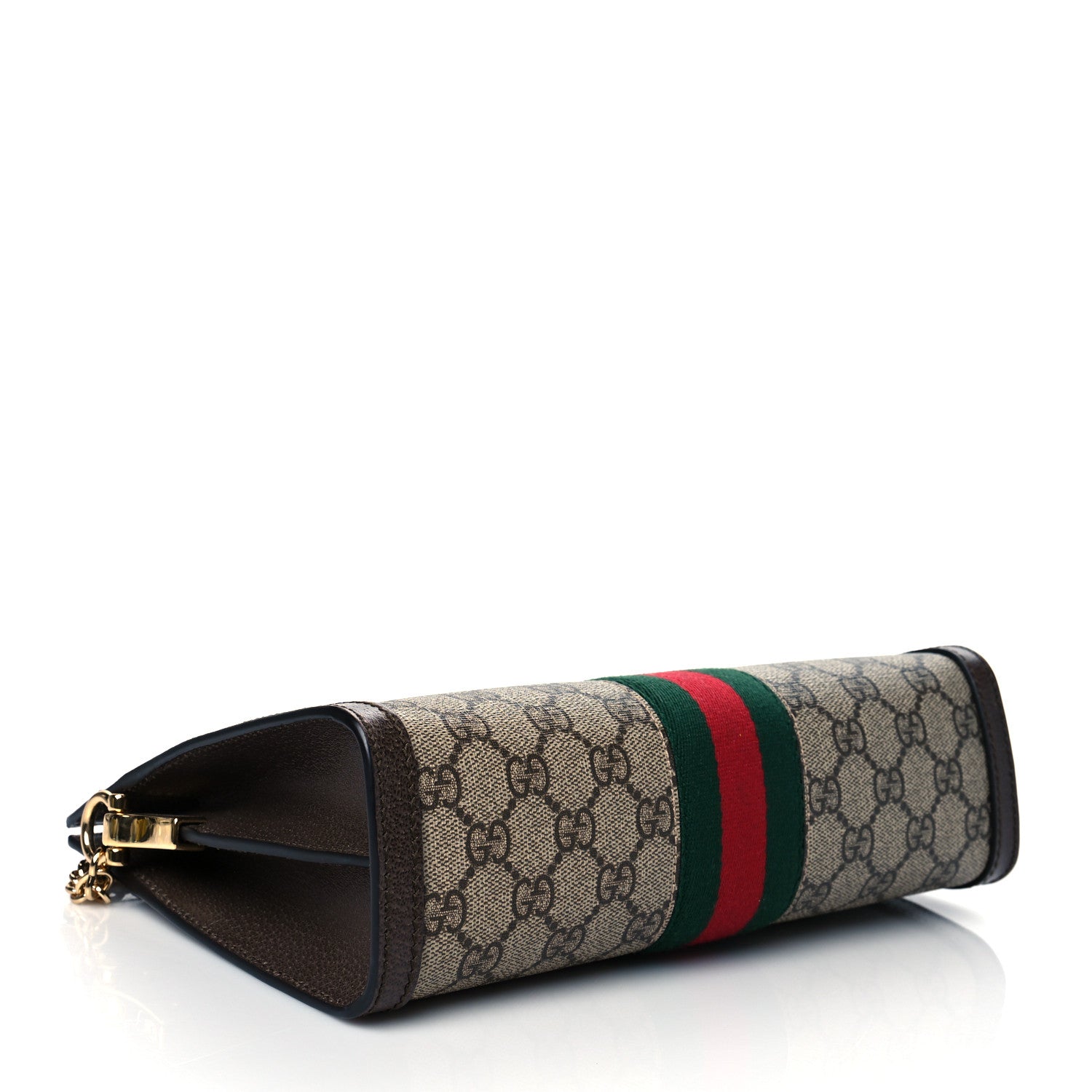 Gucci GG Supreme Monogram Web Small Ophidia Chain Shoulder Bag Brown 4 of 11