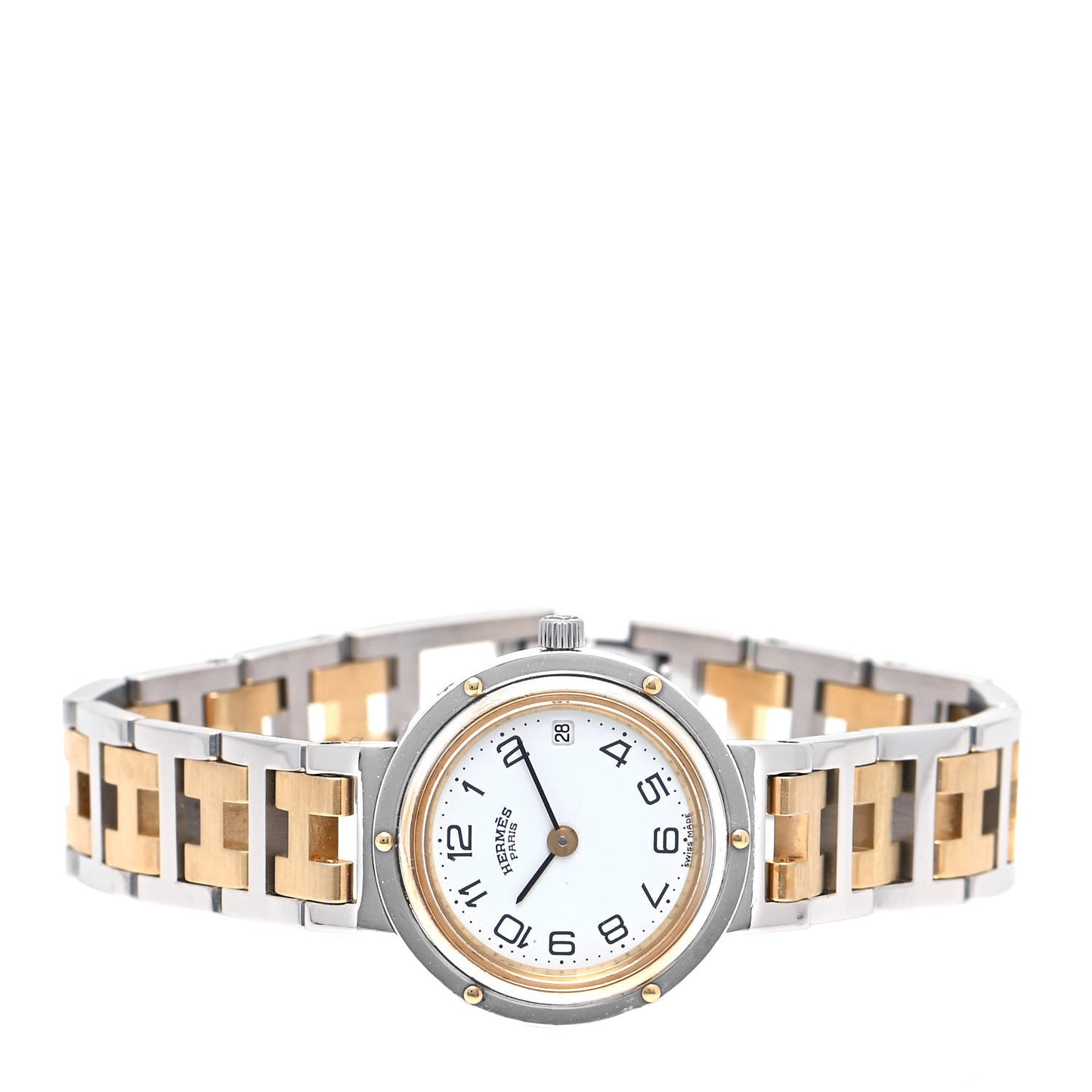Stainless Steel 24mm Clipper Quartz Watch Gold