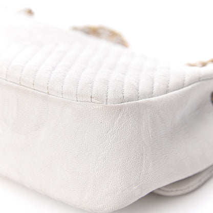 Chanel Calfskin Surpique Chevron Small Flap White 19 of 34