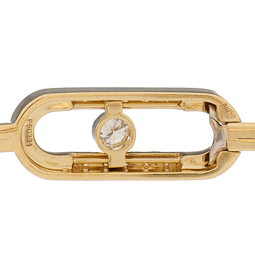 Messika 18K Yellow Gold Diamond Move Uno MM Pave Flex Bangle Bracelet 5 of 6